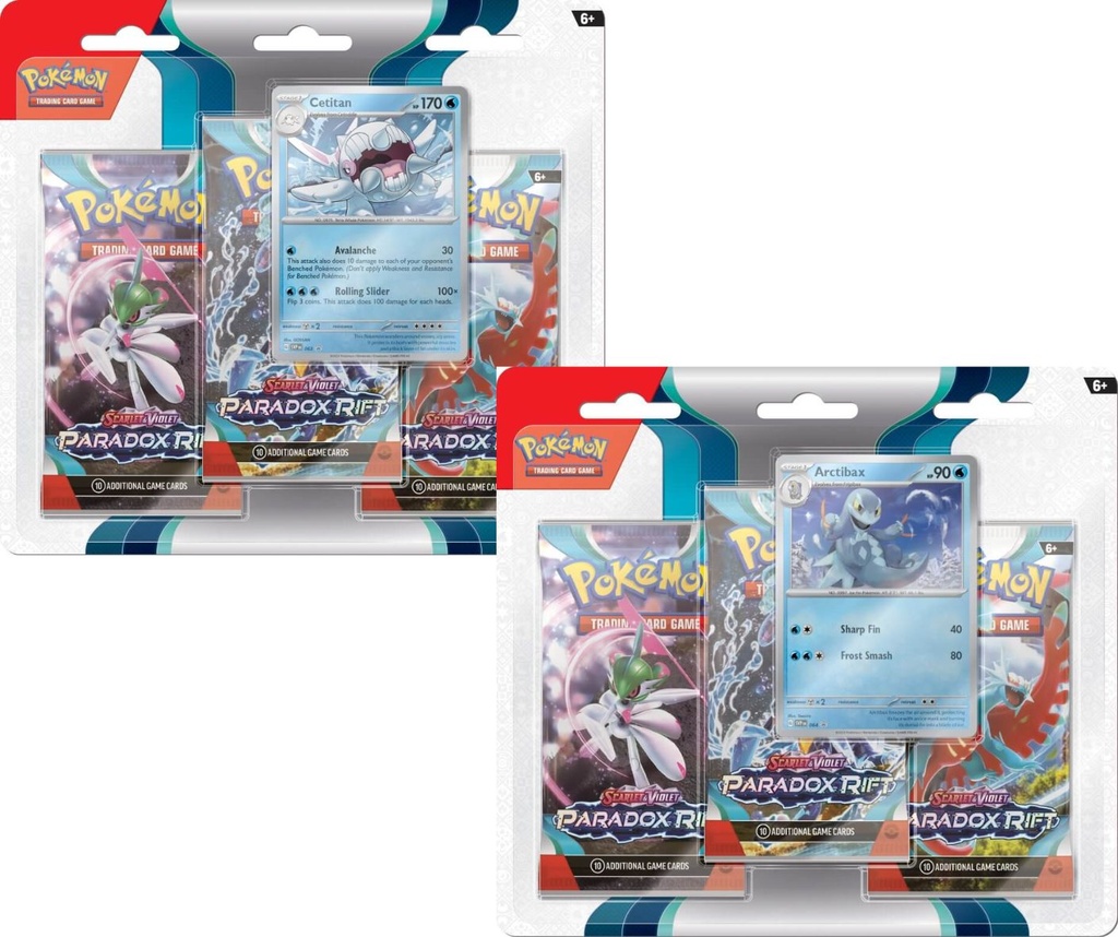 ​Pokémon Cards TCG Scarlet and Violet 4 Paradox Rift - Three Booster Blister