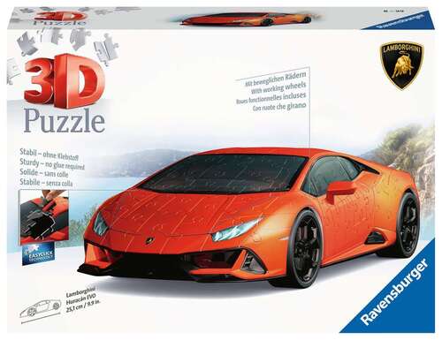 Lamborghini Huracan Evo 3D 108pc Ravensburger Puzzle