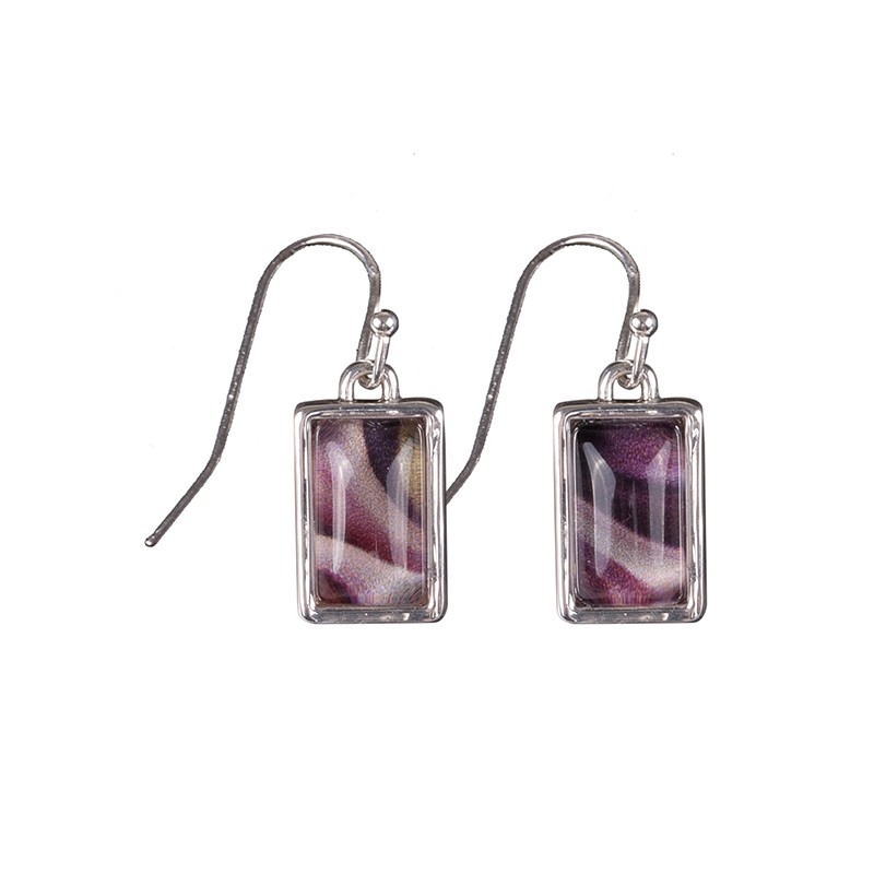 Lily & Mae Resin Earrings w/ Gift Box - Lilac