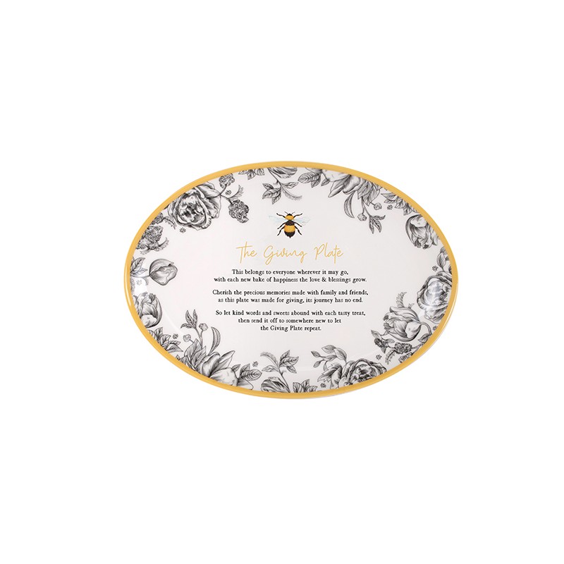 Beeutiful Bees Giving Plate - Floral