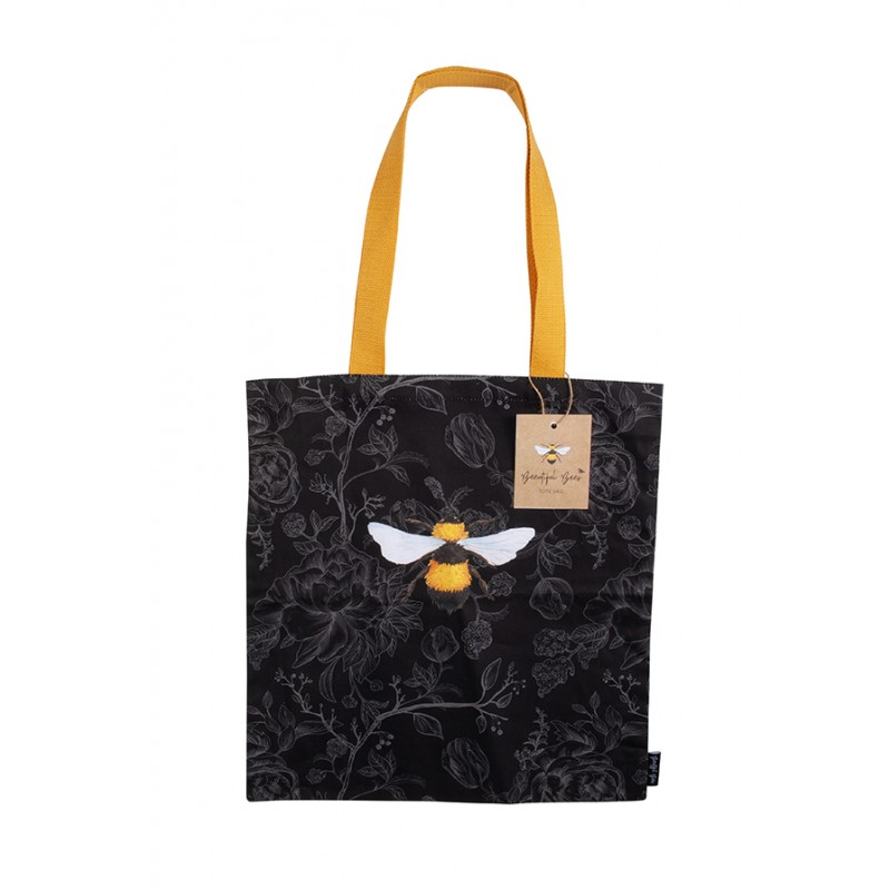 Beeutiful Bees Tote Bag - Black Bee