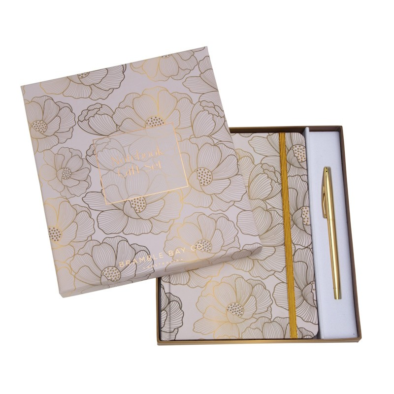 Elegance Amber & Magnolia Notebook & Pen Set - Bramble Bay Co