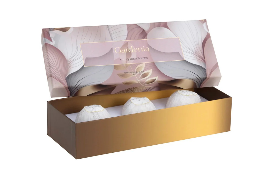 Gardenia Elegance Bath Bombs 3 Pack - Bramble Bay Co