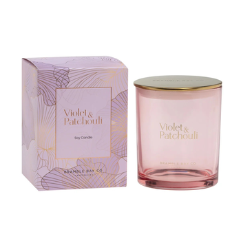 Elegance Violet & Patchouli Soy Candle - Bramble Bay Co