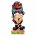Mickey Mouse with Present 'Here Comes Old St. Mick' Figurine - Disney Traditions by Jim Shore