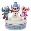 Lilo & Stitch 'Snowy Shenanigans' Rotating Holiday Stitch and Angel Figurine - Disney Traditions by Jim Shore