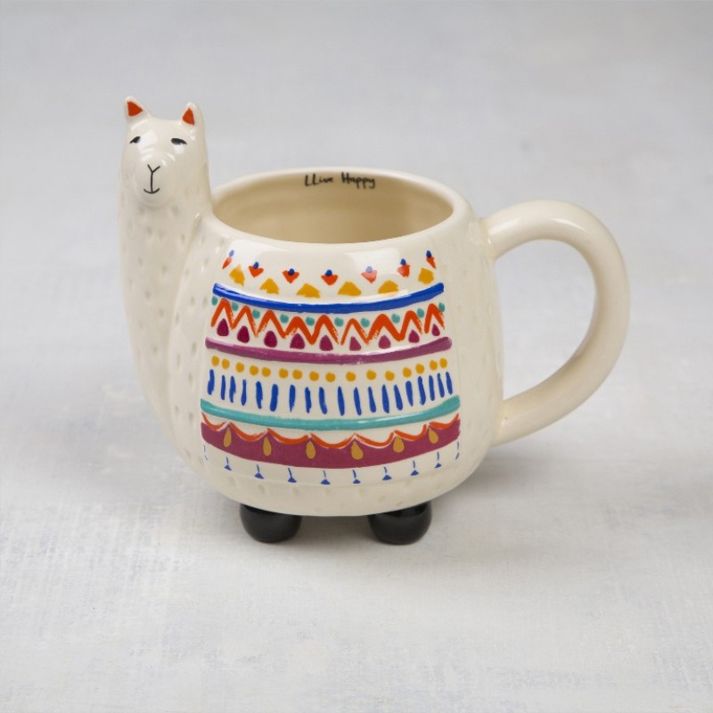 Folk Art Mug - Lorelai the Llama