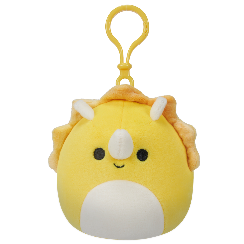 Lancaster the Yellow Triceratops 3.5 Inch Squishmallows Clip-On Wave 18