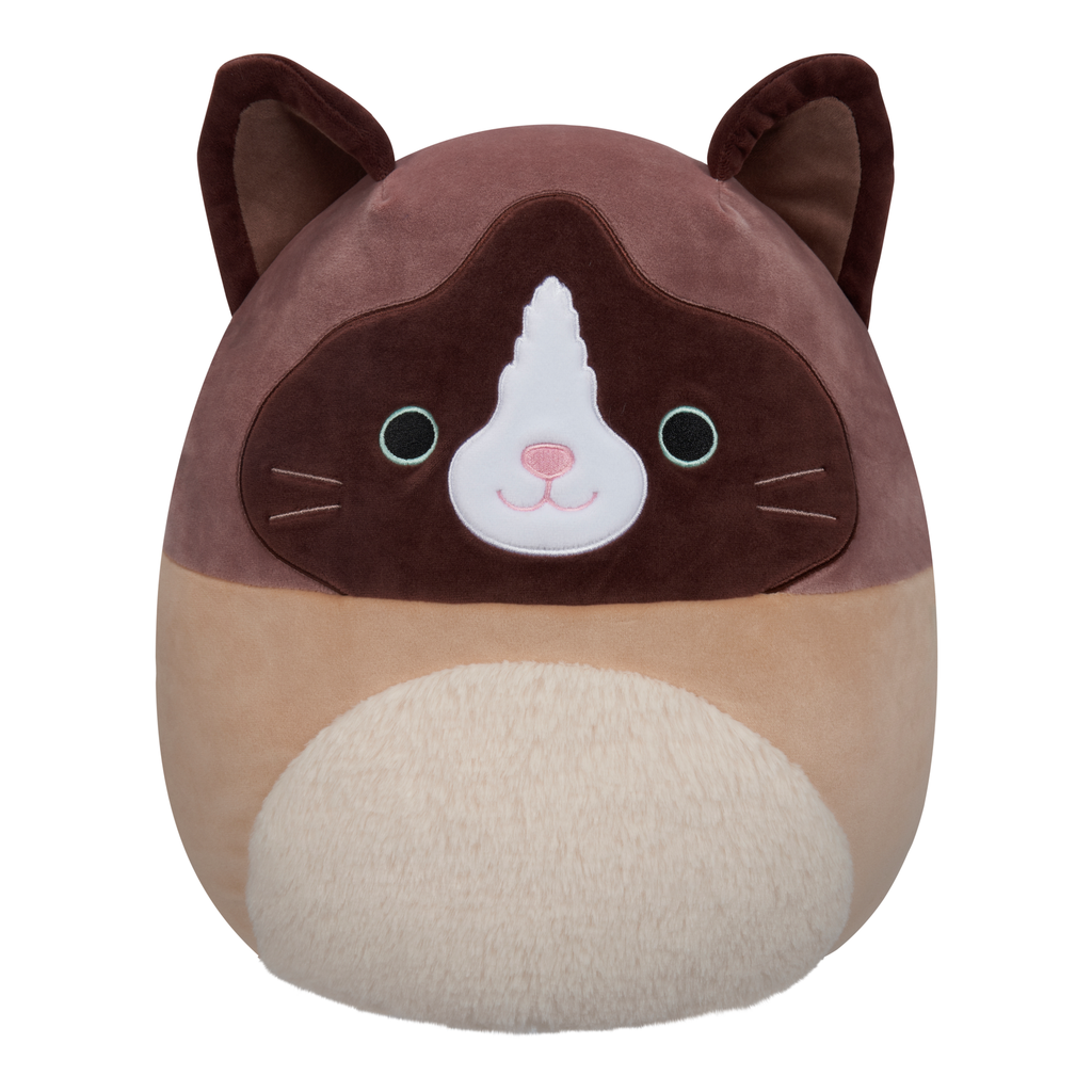 Woodard the Brown and Tan Snowshoe Cat 12 inch Squishmallows Wave 18 Assortment B