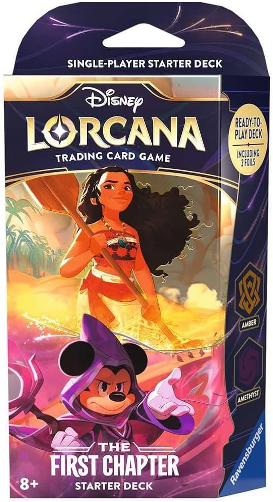Disney Lorcana Trading Cards First Chapter Amber/Amethyst Starter Deck