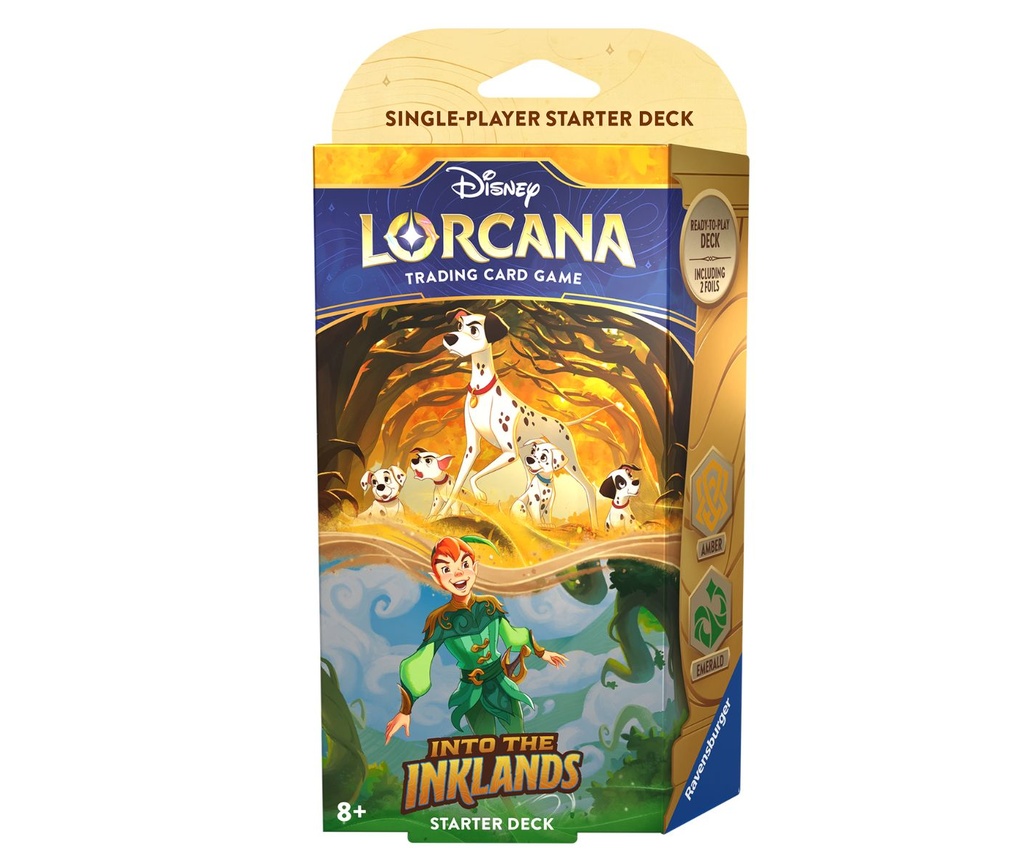 Disney Lorcana Trading Cards Into The Inklands Amber and Emerald Starter Deck