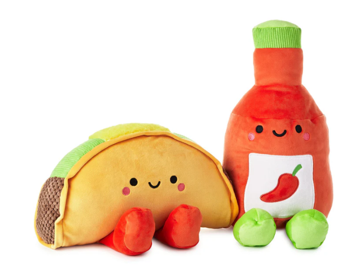 Hallmark Better Together Magnetic Plush - Large Taco and Hot Sauce
