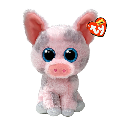 Ty Beanie Boos: Hambone the Pink Pig Plush (Regular Size)