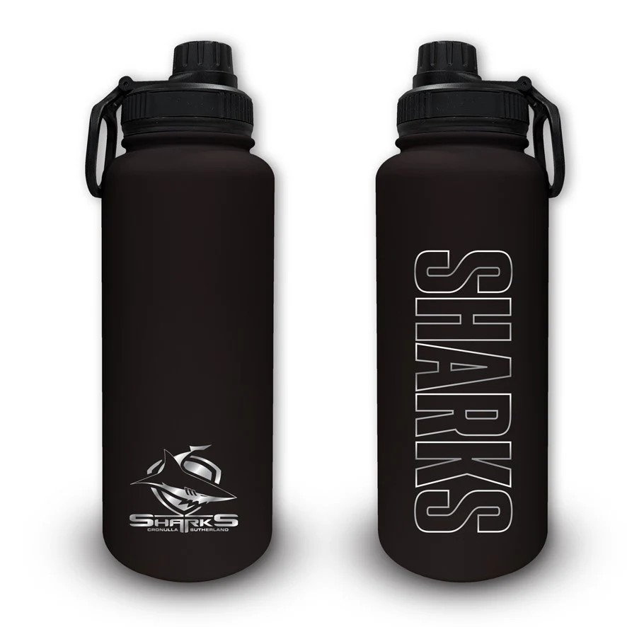 NRL Cronulla-Sutherland Sharks Stainless Steel Drink Bottle