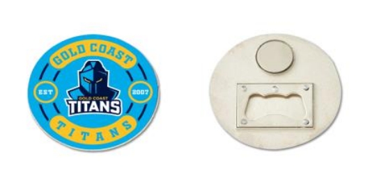 NRL Gold Coast Titans Bottle Opener Magnet