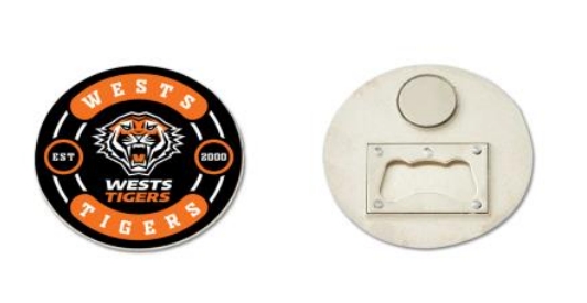 NRL Wests Tigers Bottle Opener Magnet