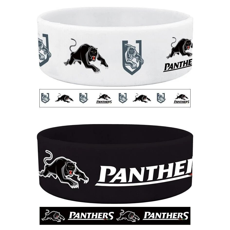 NRL Penrith Panthers Silicone Wrist Bands 2 Pack