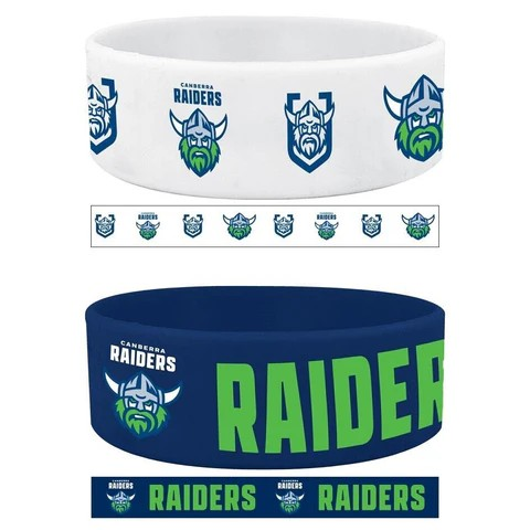 NRL Canberra Raiders Silicone Wrist Bands 2 Pack
