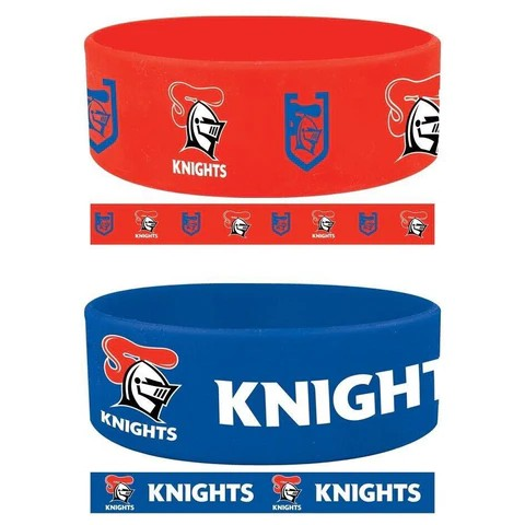 NRL Newcastle Knights Silicone Wrist Bands 2 Pack