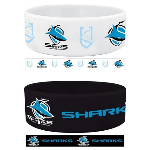 NRL Cronulla-Sutherland Sharks Silicone Wrist Bands 2 Pack