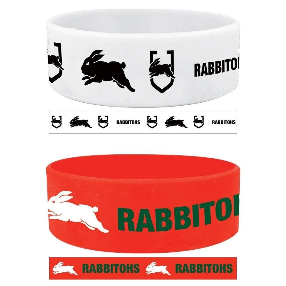 NRL South Sydney Rabbitohs Silicone Wrist Bands 2 Pack