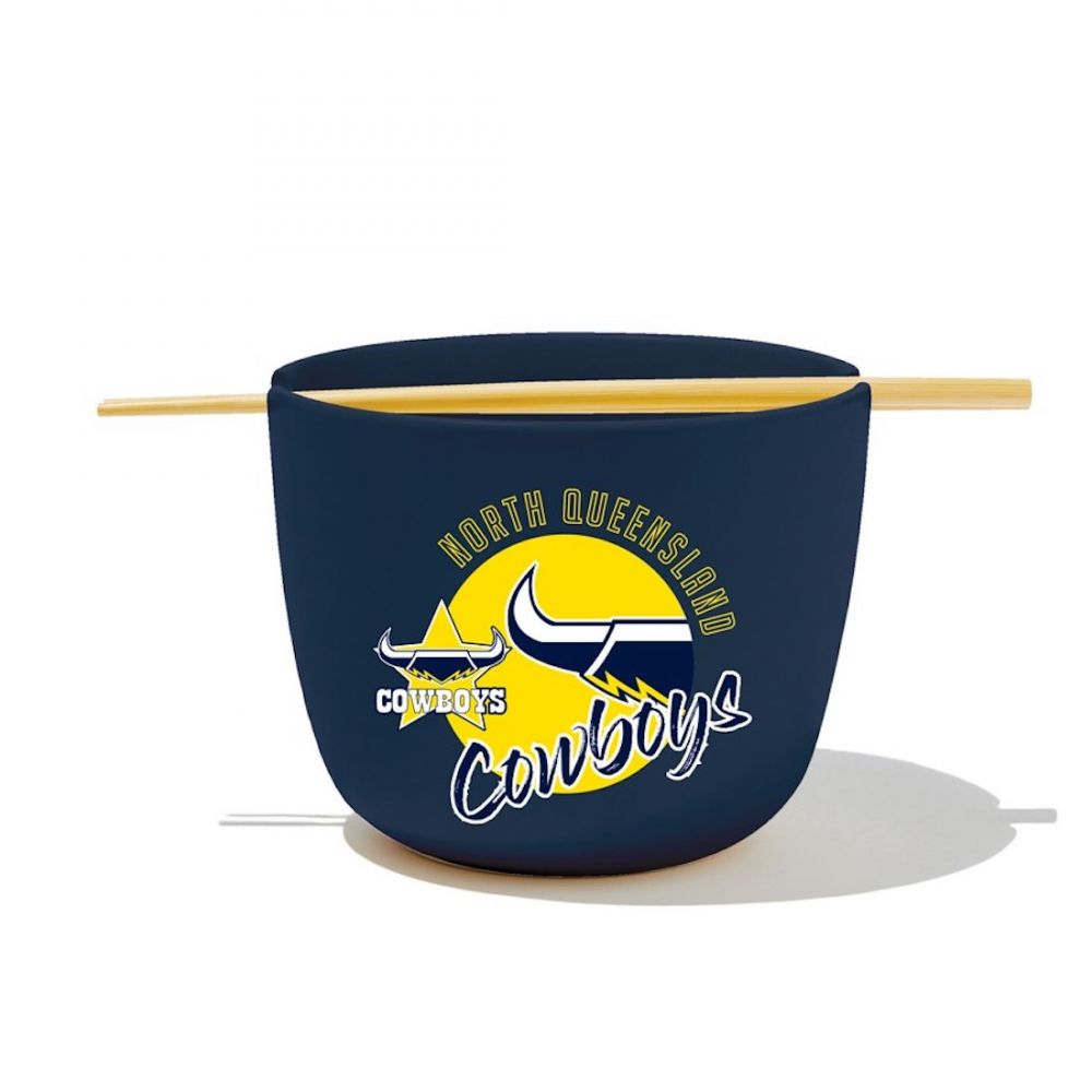 NRL North Queensland Cowboys Noodle Bowl with Chopsticks