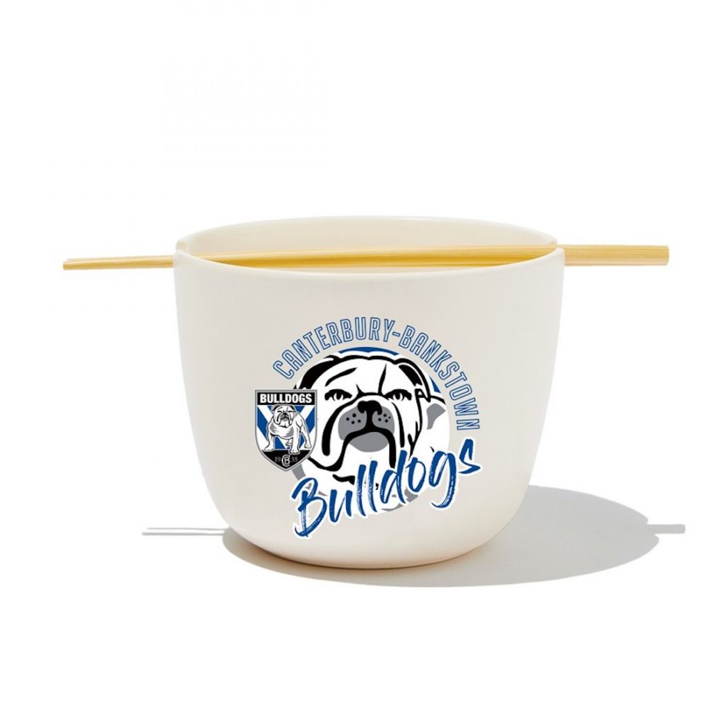 NRL Canterbury-Bankstown Bulldogs Noodle Bowl with Chopsticks