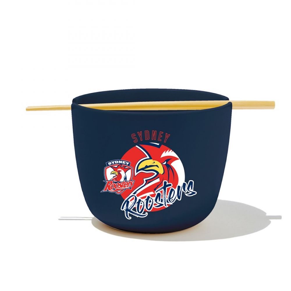 NRL Sydney Roosters Noodle Bowl with Chopsticks