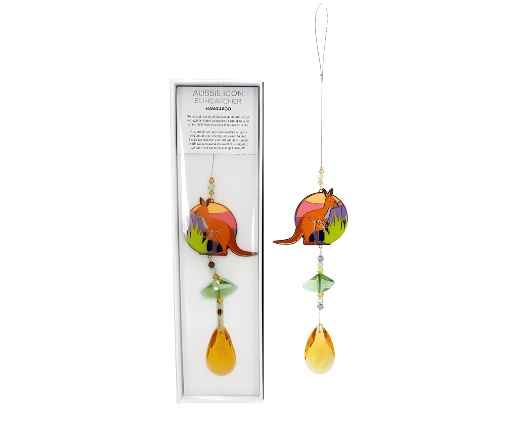 Eternity Crystals Suncatcher - Aussie Icons (Kangaroo)