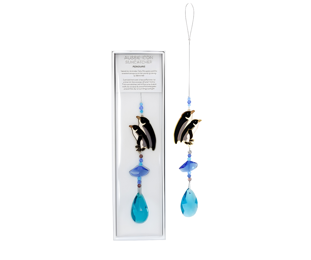 Eternity Crystals Suncatcher - Aussie Icons (Penguins)