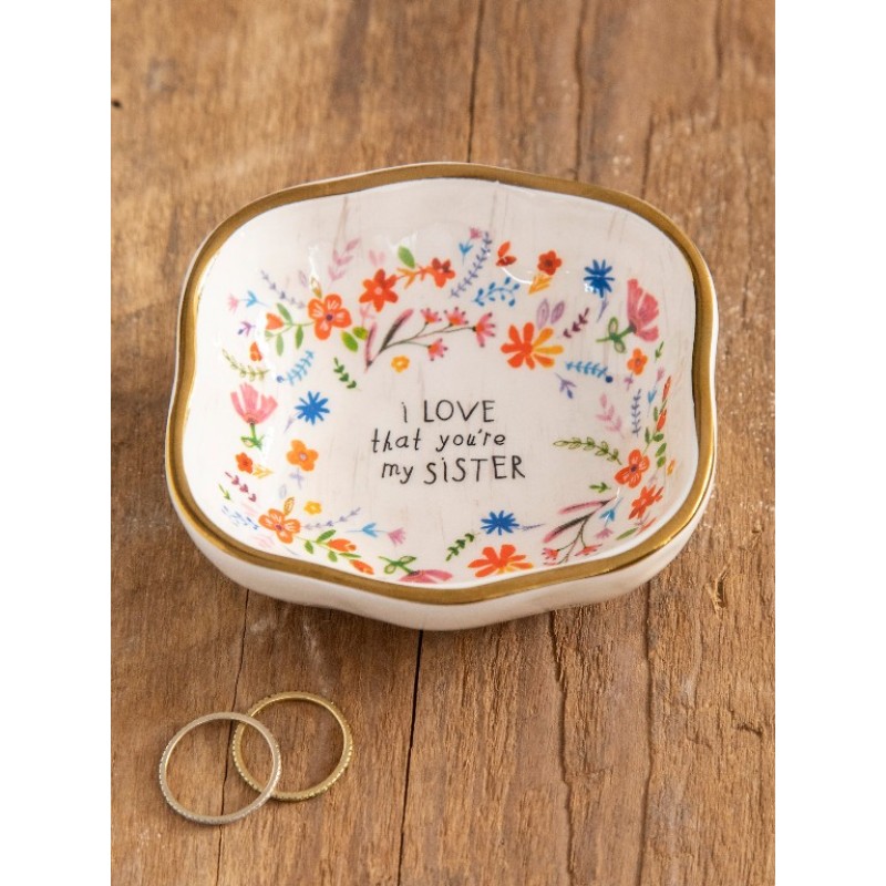 Antiqued Trinket Bowl - Sister