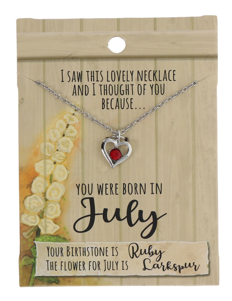 July Birthstone Necklace