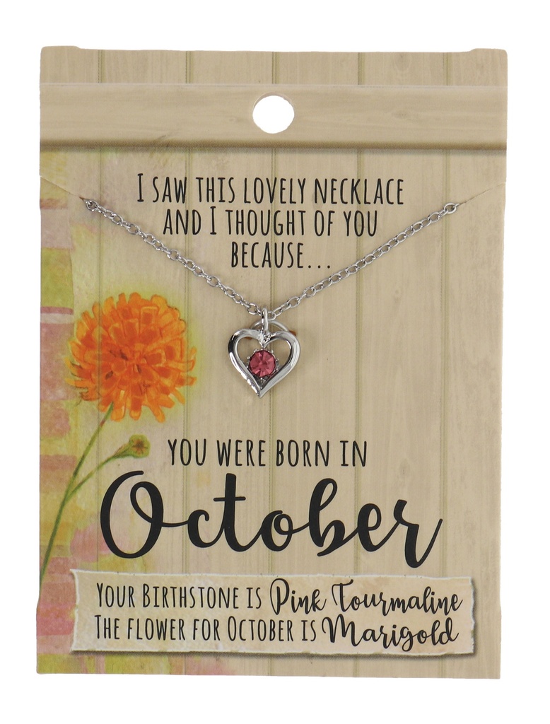 October Birthstone Necklace