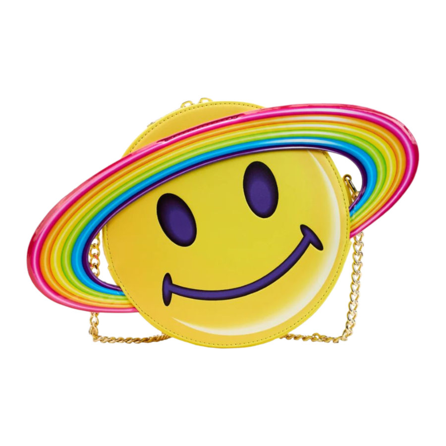 Lisa Frank - Yellow Rainbow Ring Saturn Crossbody Bag - Loungefly