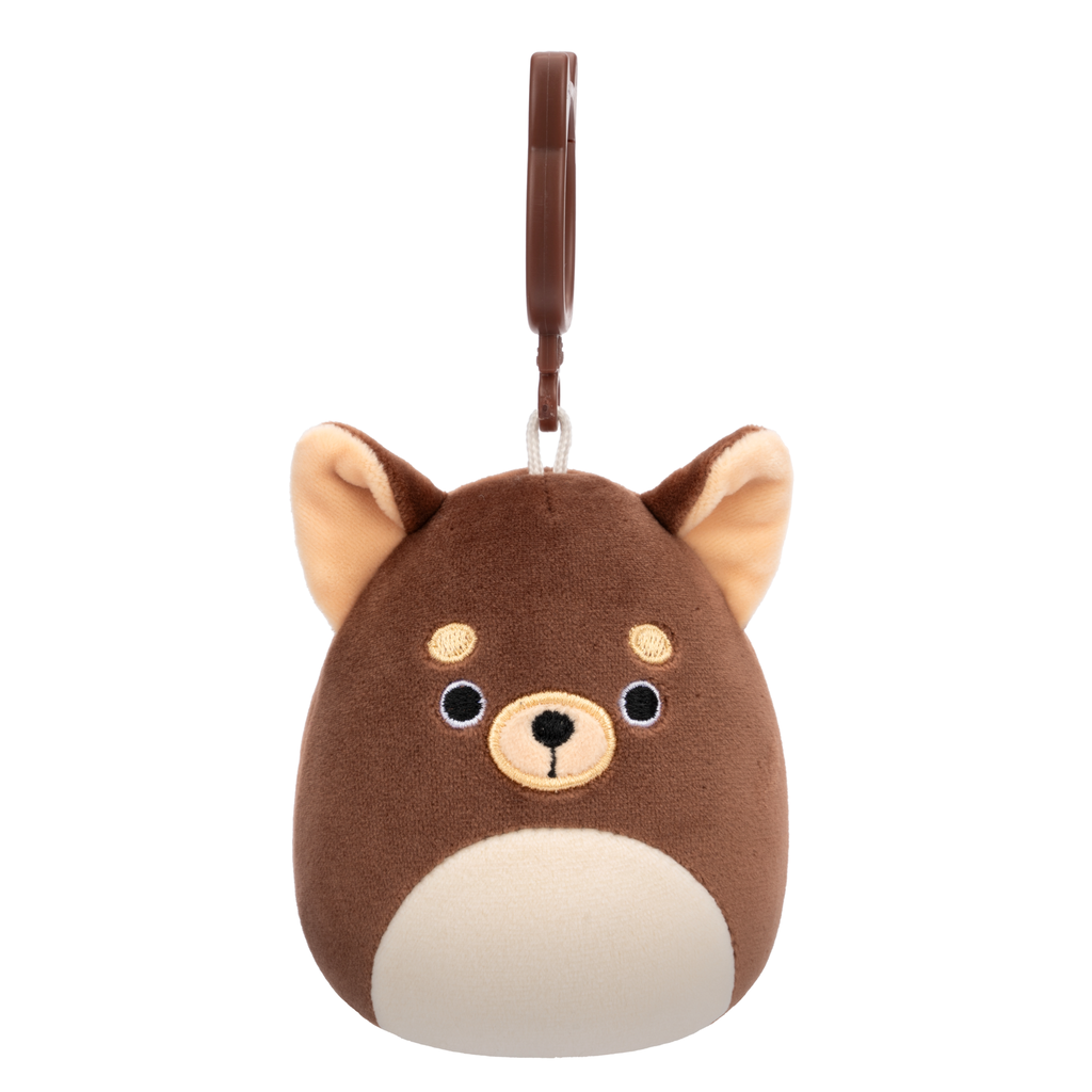 Barkevina the Dark Brown Chihuahua 3.5 inch Squishmallows Clip-On Wave 20 Asst A