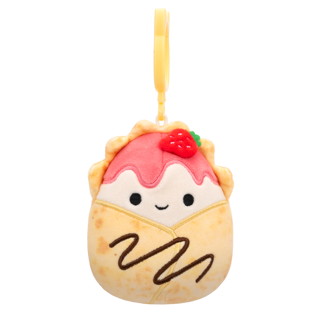 Gasten the Strawberry Crepe 3.5 inch Squishmallows Clip-On Wave 20 Asst A