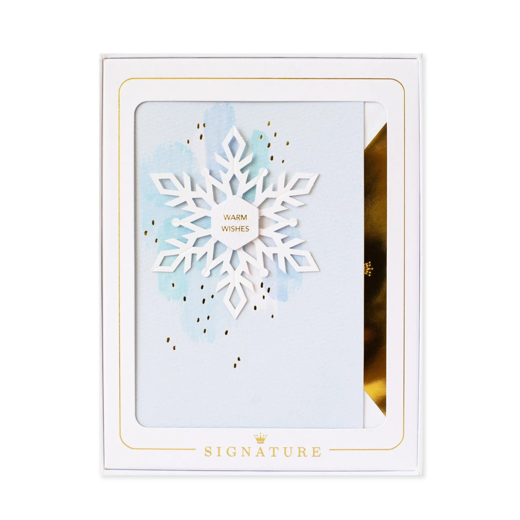 Hallmark Signature Boxed Christmas Cards (Pack of 8) - Snowflake