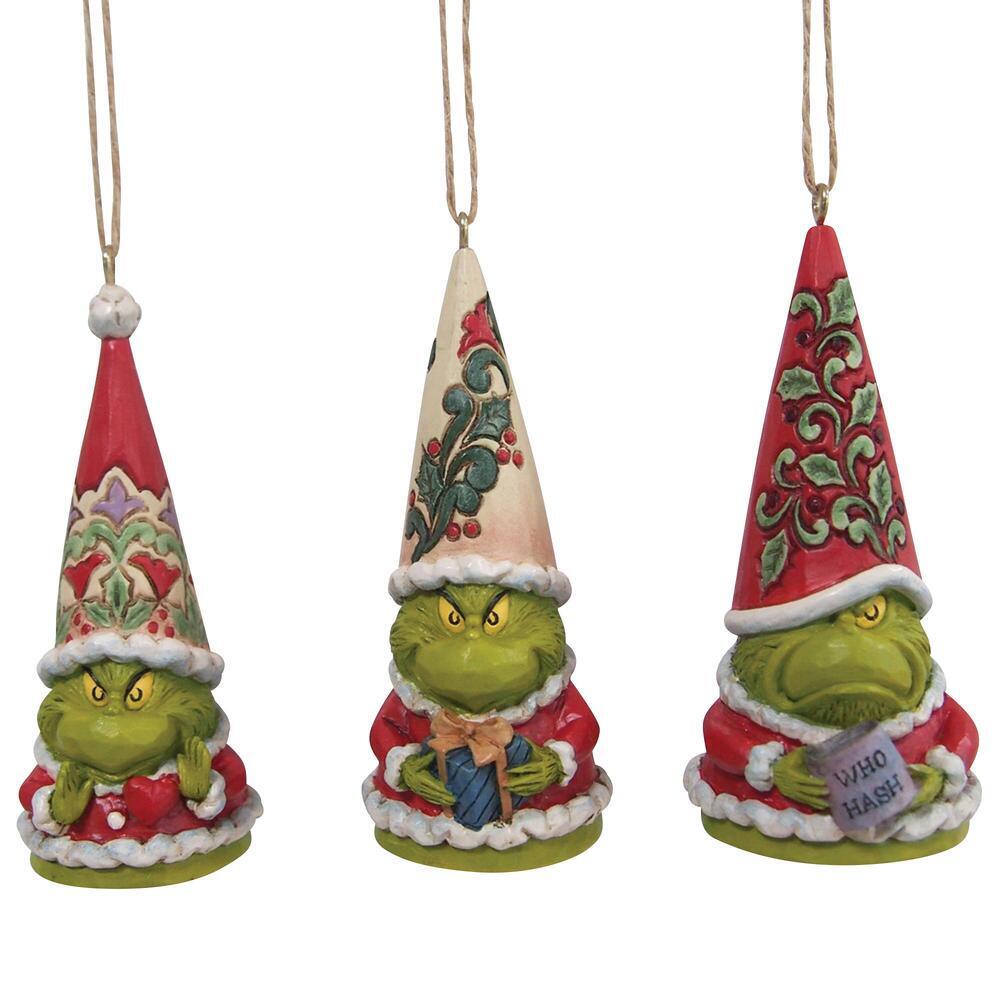Dr Seuss The Grinch: Grinch Gnomes Set of 3 Hanging Ornament - Disney Traditions by Jim Shore