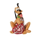 Mickey Mouse: Pluto Holding Heart Mini Figurine - Disney Traditions by Jim Shore