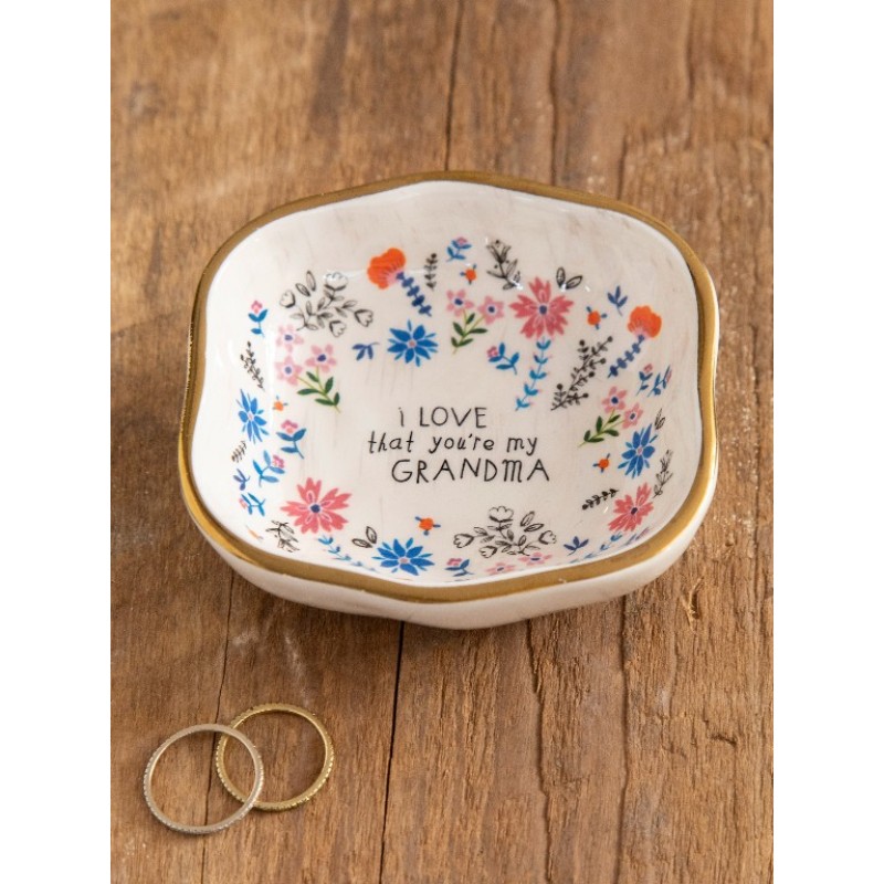 Antiqued Trinket Bowl - Grandma