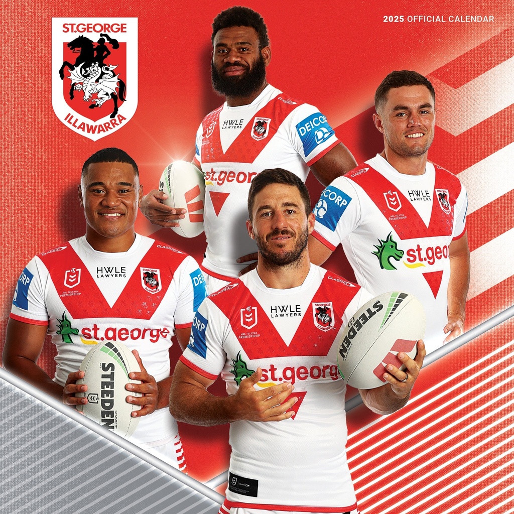 NRL St. George Illawarra Dragons 2025 Calendar