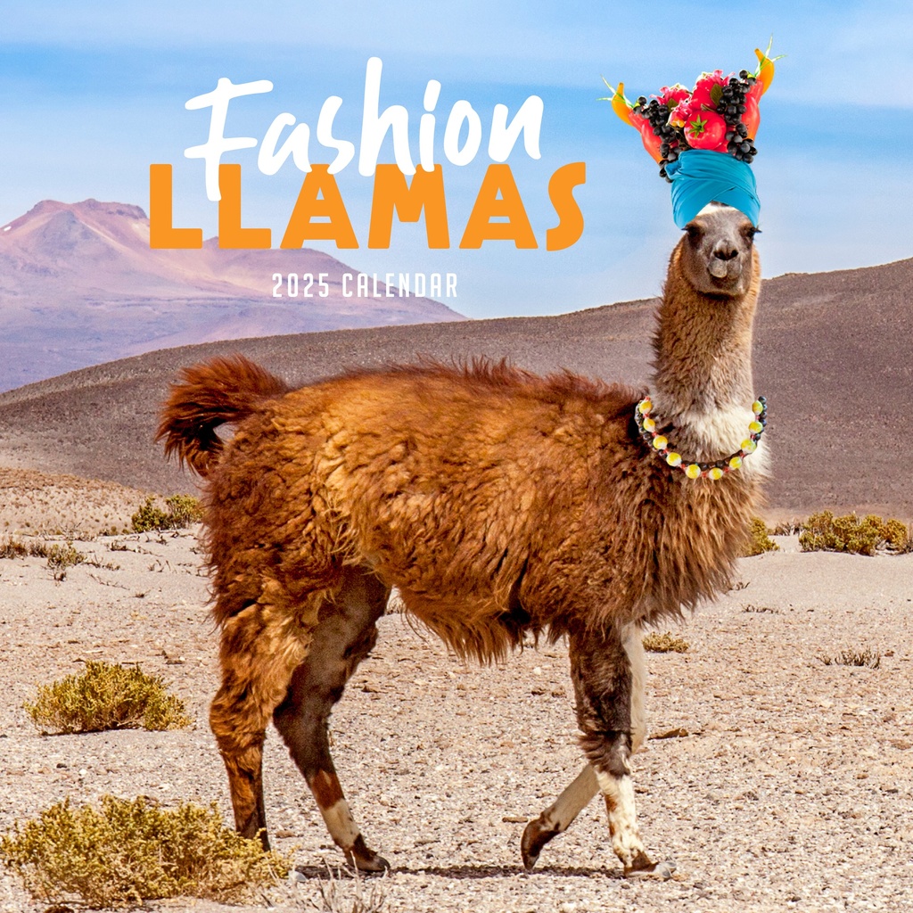 Fashion Llamas 2025 Calendar