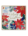 Simson Boxed Christmas Cards (Beyond Blue Charity Pack of 10) - Poinsettia Collage