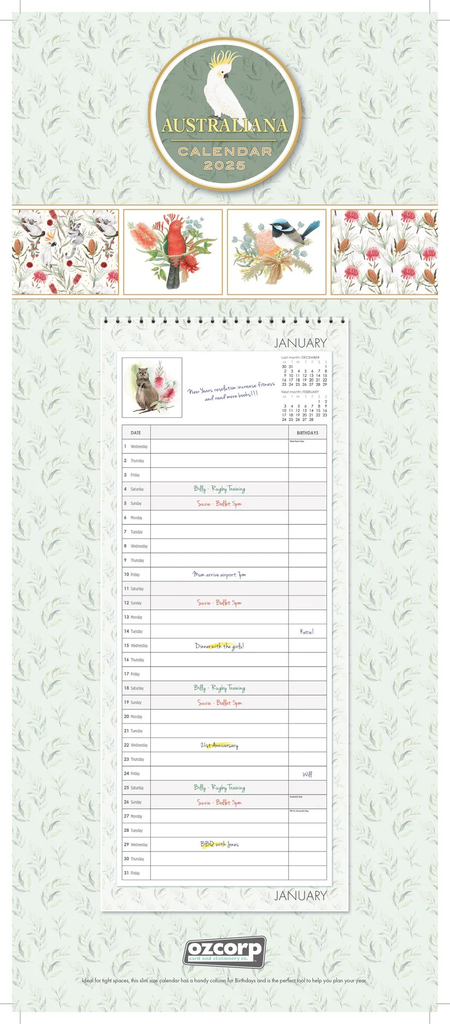 Australiana 2025 Slim Calendar