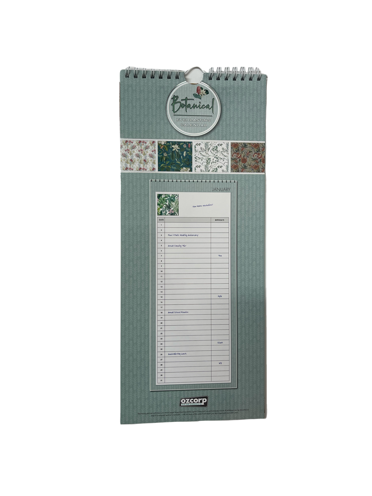 Botanical Everlasting Slim Calendar