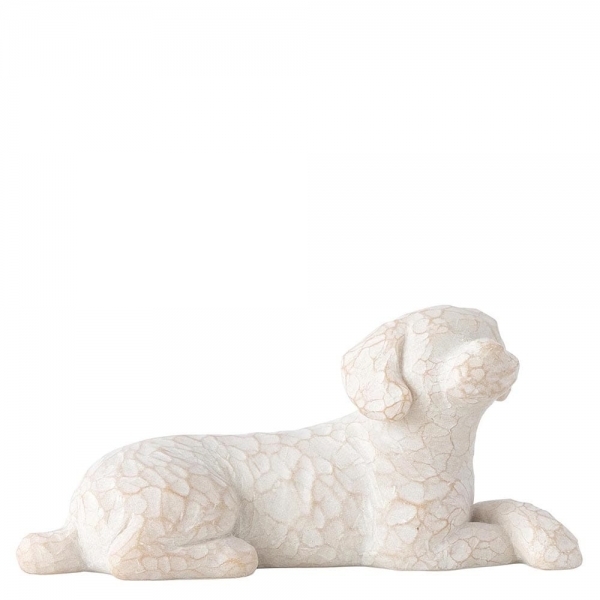 Willow Tree by Susan Lordi - Love my Dog - Laying down - (Always with me, full of personality)