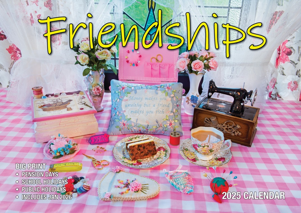 Big Print Friendships 2025 Calendar