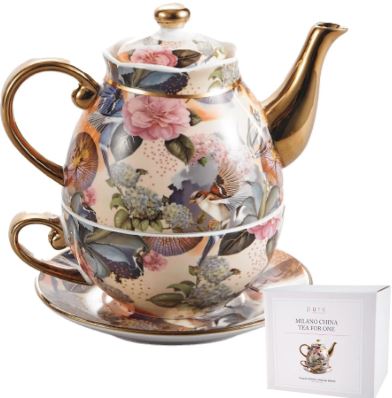 Milano China Tea for One Set - Blue Hydrangea