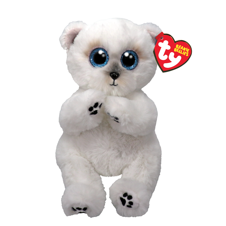 Wuzzy the White Bear - Ty Beanie Bellies Regular