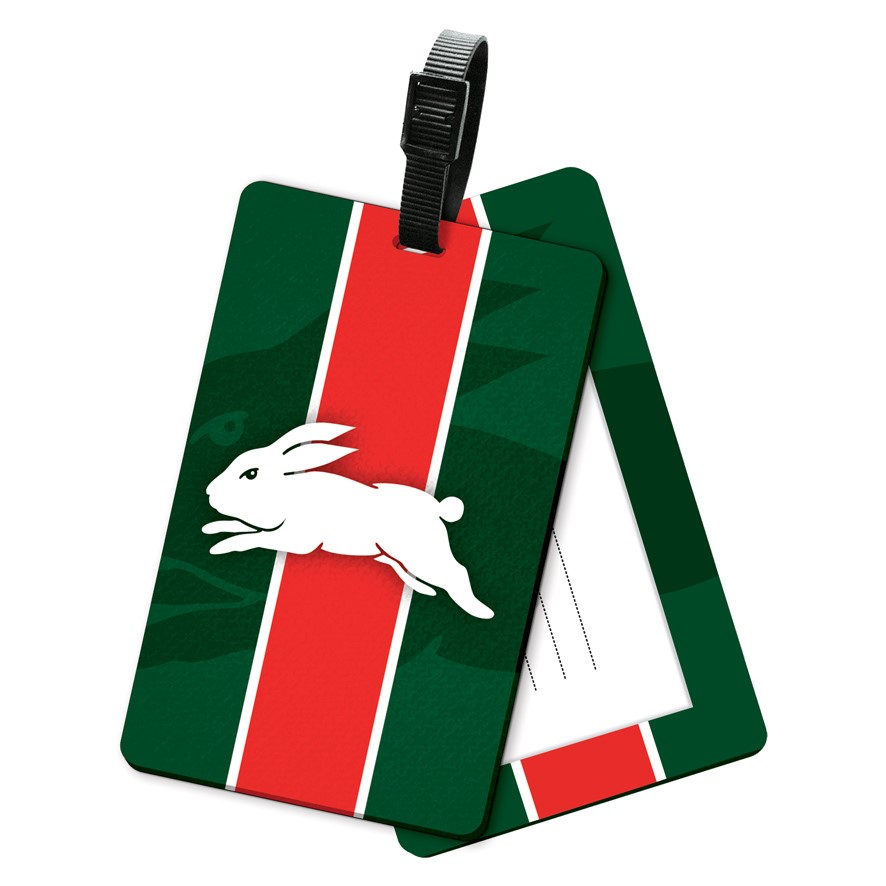 NRL South Sydney Rabbitohs Kids Rubber Bag Tag